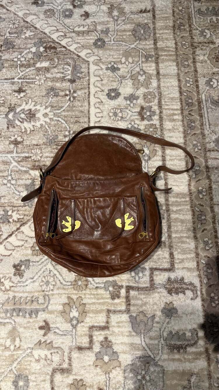 Marc by Marc Jacobs Petal to the Metal Natasha Brown Leather Crossbody Bag